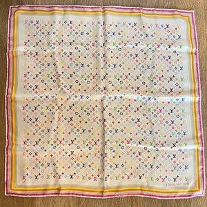 S/S 2003 Louis Vuitton x Takashi Murakami Silk Scarf AUTHENTIC